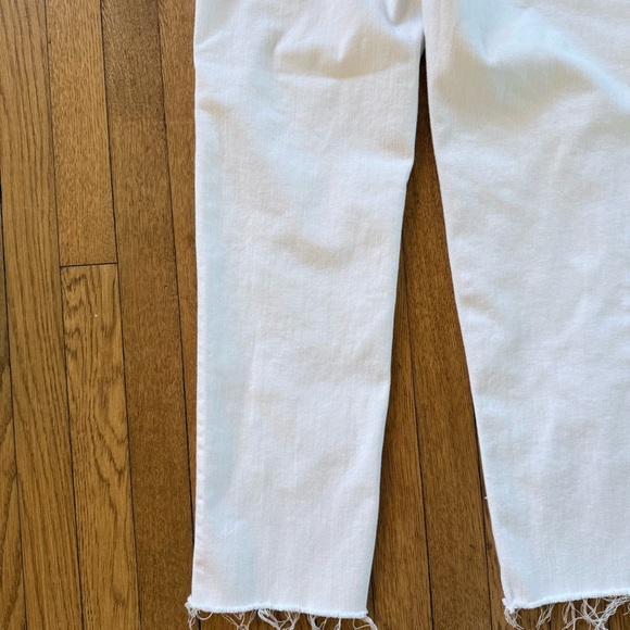 J. Crew Stovepipe Straight Raw Hem White Jeans Denim Signature Stretch 28 - Picture 8 of 15